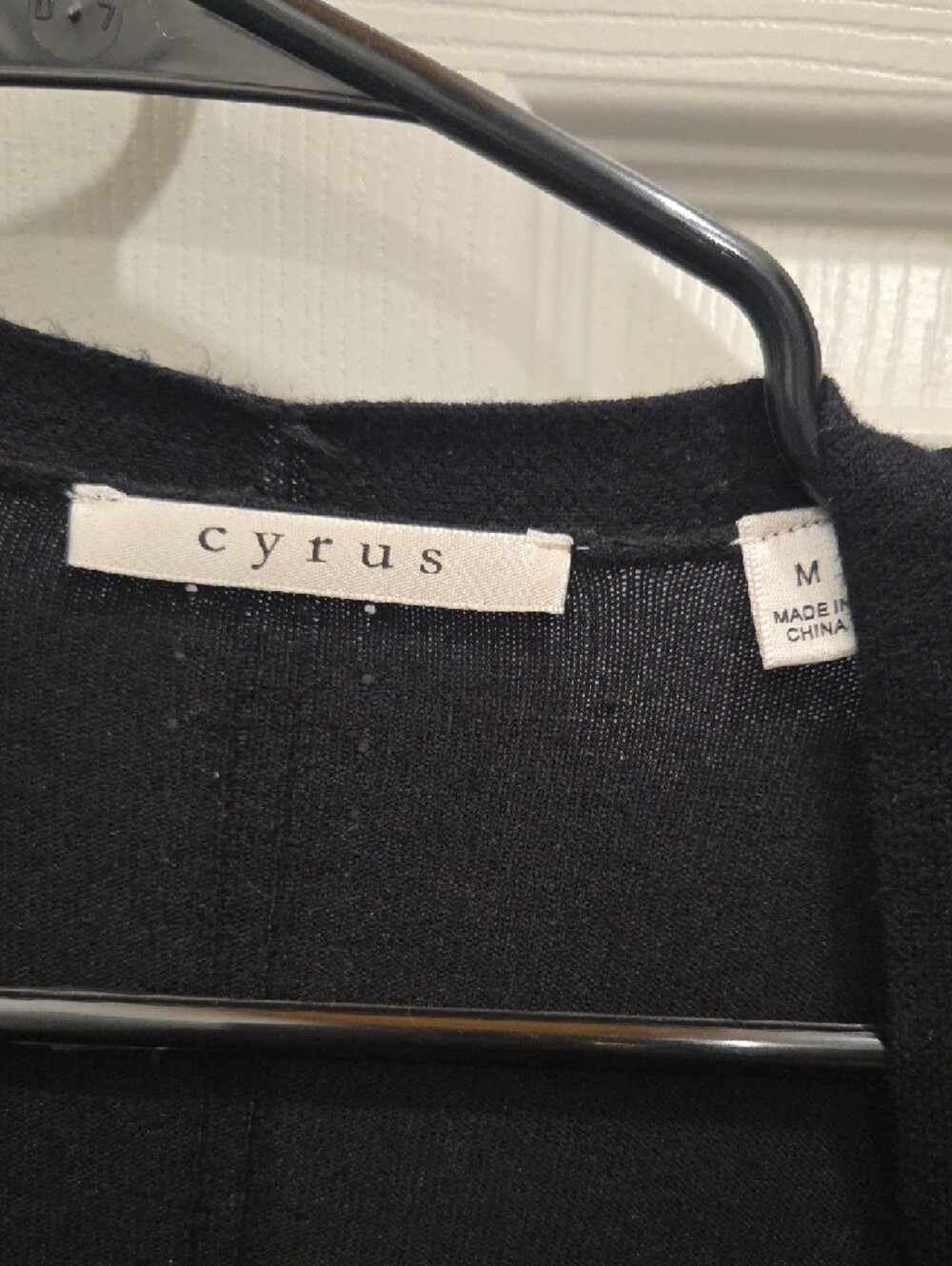 Cyrus Black Open-Front Lightweight Cardigan - Picture 2 of 4